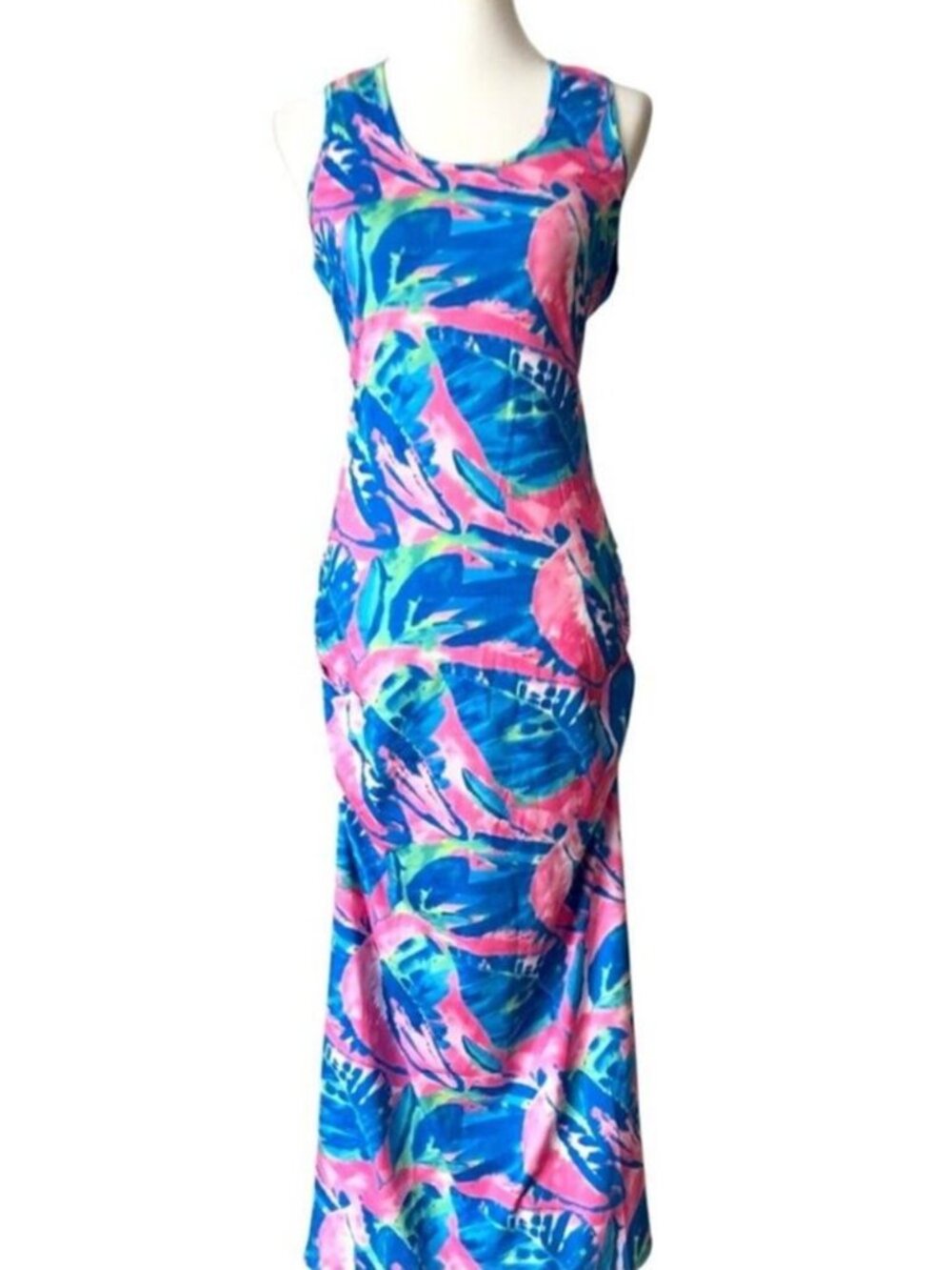 Large Maxi Dress Long Boho Tropical Vacation Cruise Sun Protection UPF 50 Resort
